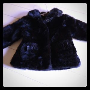 Faux fur baby jacket